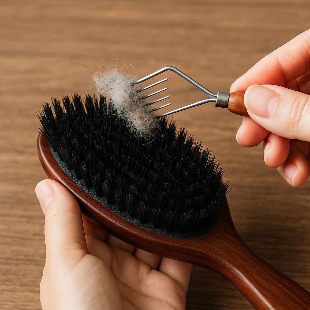 豚毛ヘアブラシに付着するほこりの原因とは？