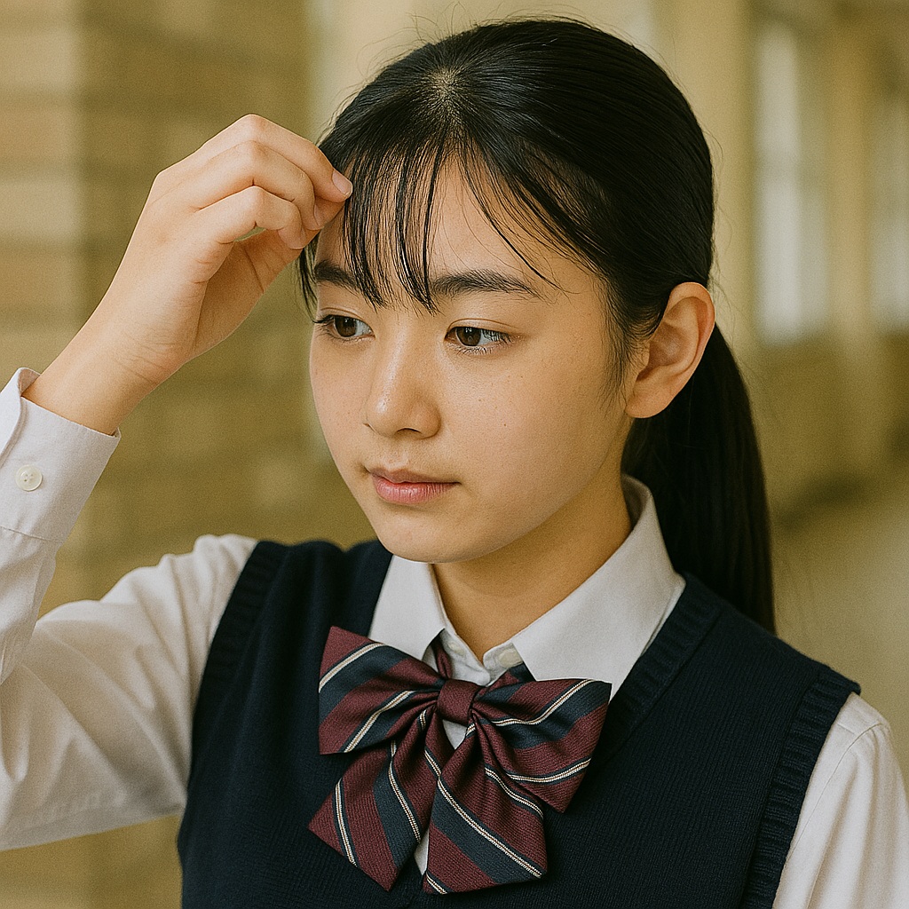前髪にオイルをつけすぎたとき、学校や外出先でできる応急処置とは？