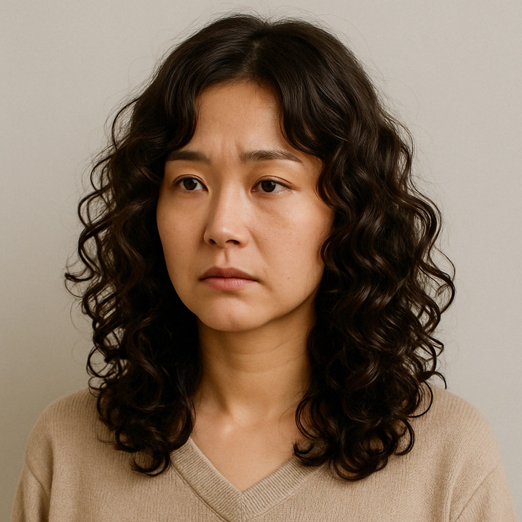 細かすぎるカールが老け見えの原因に