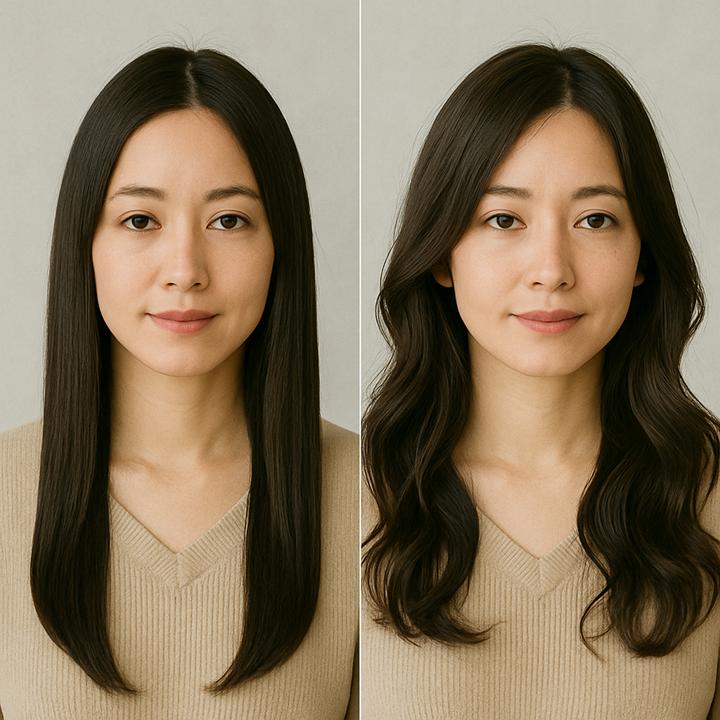 ストレートと巻き髪で見た目に差が出る理由