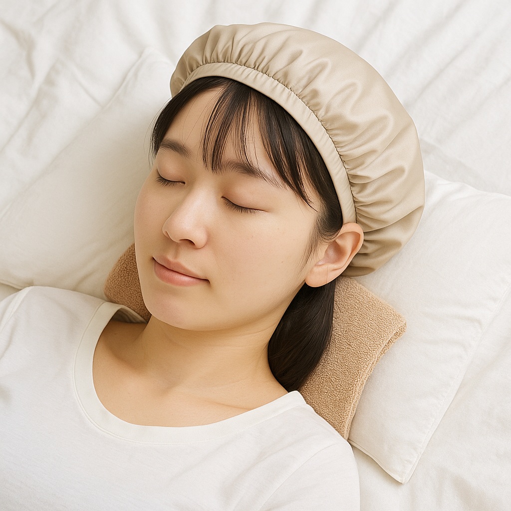 3. ナイトキャップやヘアターバンを活用する