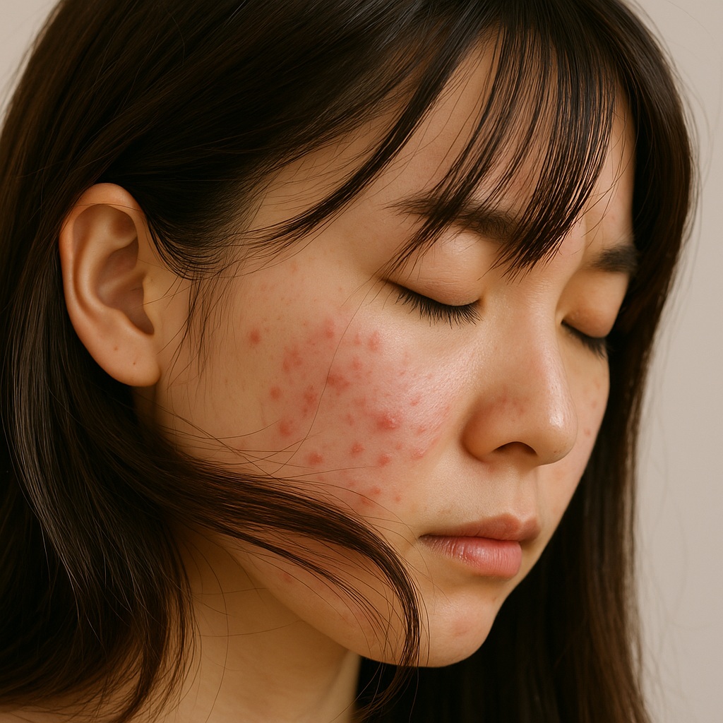 髪が肌に当たることで刺激になる