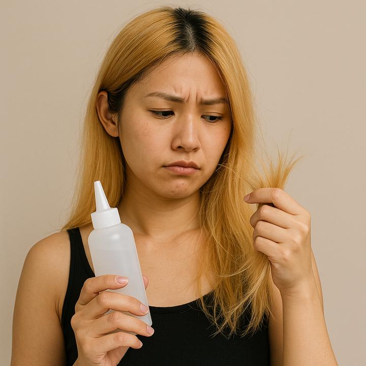 茶髪からブリーチ1回での色味と発色の限界