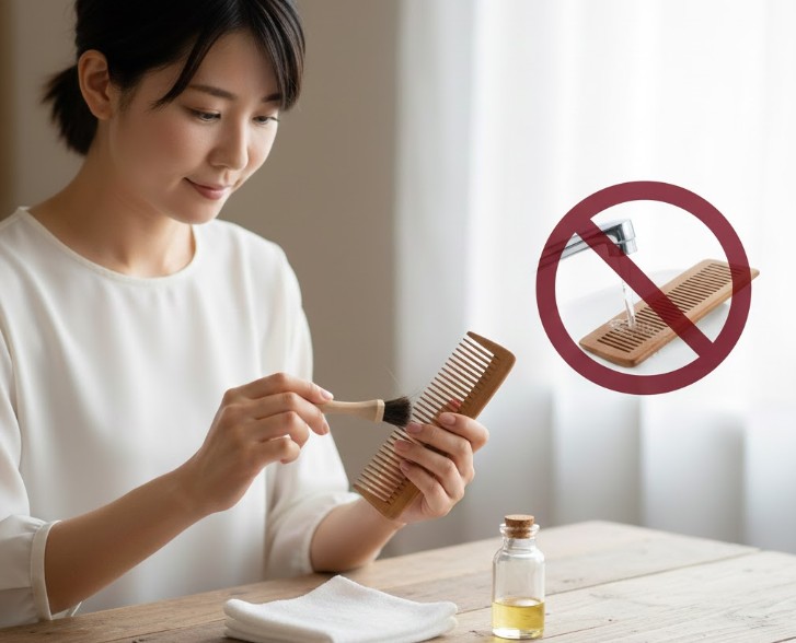 水洗いは厳禁？つげ櫛の洗い方の注意点