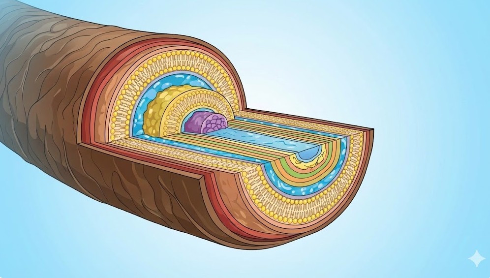 ジアンサーシャンプーの成分解析とラメラ構造
